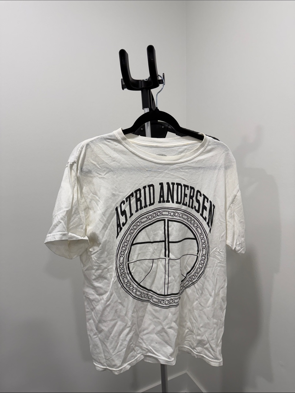 Astrid Andersen White Graphic Short Sleeve Tee